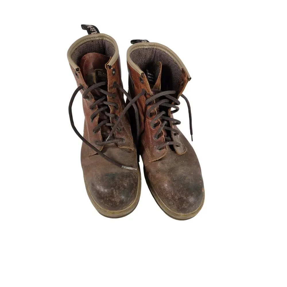 Dr. Martens Industrial Steel Toe Rugged Work Boots Mens 12 Well Worn Grunge